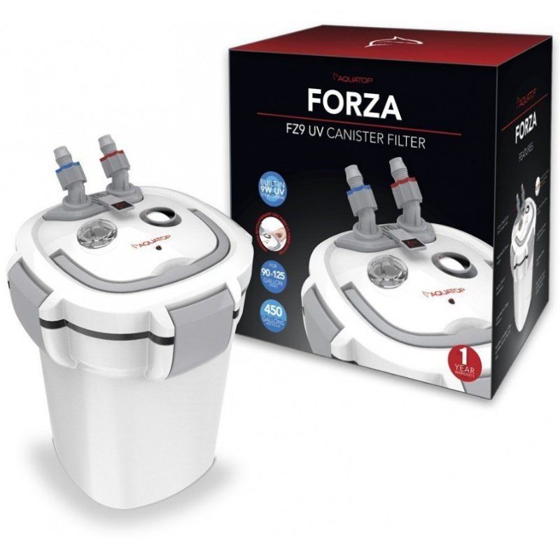 Aquatop FORZA UV Canister Filter with Sterilizer-Fish-Aquatop-FZ9 - 450 GPH (9 Watt Sterilizer)-