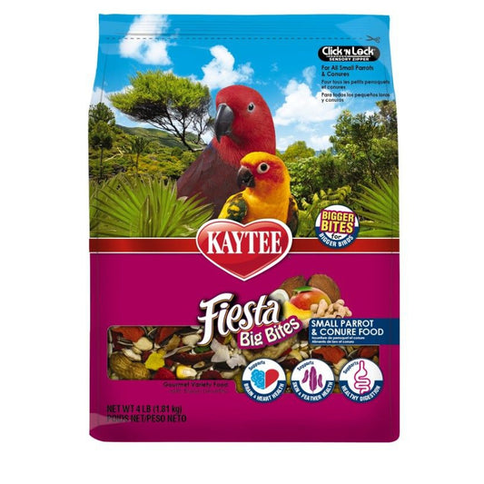 Kaytee Fiesta Small Parrot & Conure Gourmet Big Bites Diet-Bird-Kaytee-4 lbs-