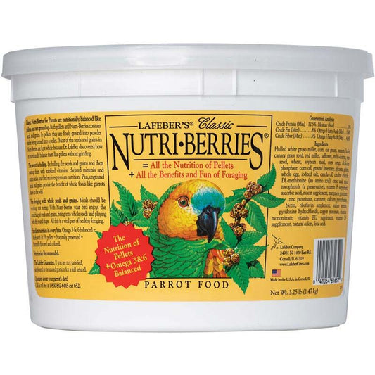 Lafeber Classic Nutri-Berries Parrot Food-Bird-Lafeber-3.25 lb Bucket-