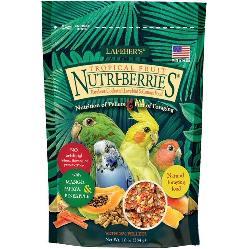 Lafeber Tropical Fruit Nutri-Berries Parakeet, Cockatiel & Conure Food-Bird-Lafeber-10 oz-