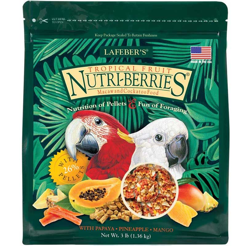 Lafeber Tropical Fruit Nutri-Berries Macaw & Cockatoo Food-Bird-Lafeber-3 lbs-