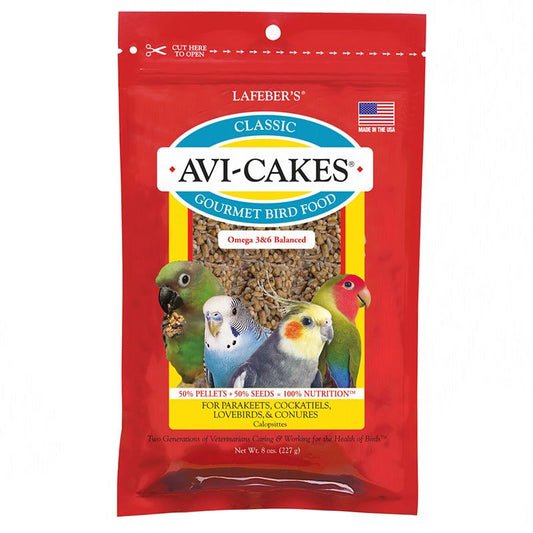 Lafeber Classic Avi-Cakes Gourmet Parakeet, Cockatiel & Conure Food-Bird-Lafeber-8 oz-