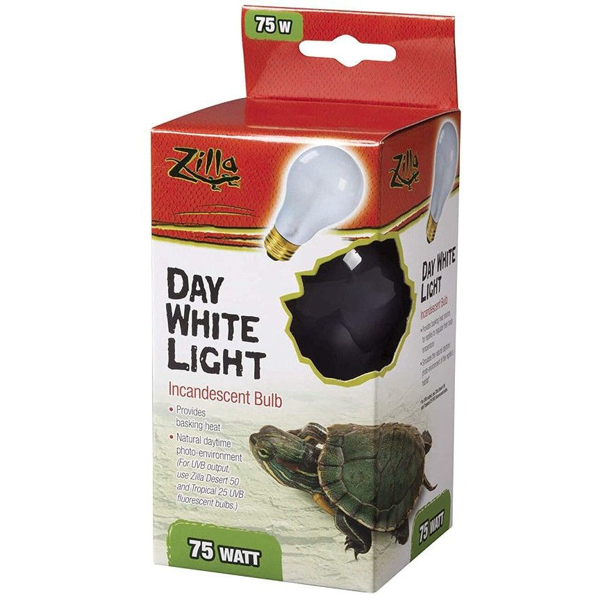 Zilla Incandescent Day White Light Bulb for Reptiles-Fish-Zilla-75 Watt-