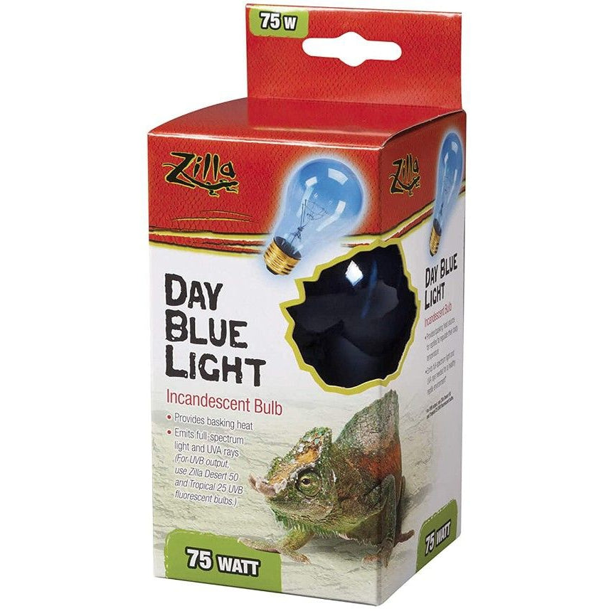 Zilla Incandescent Day Blue Light Bulb for Reptiles-Fish-Zilla-75 Watt-