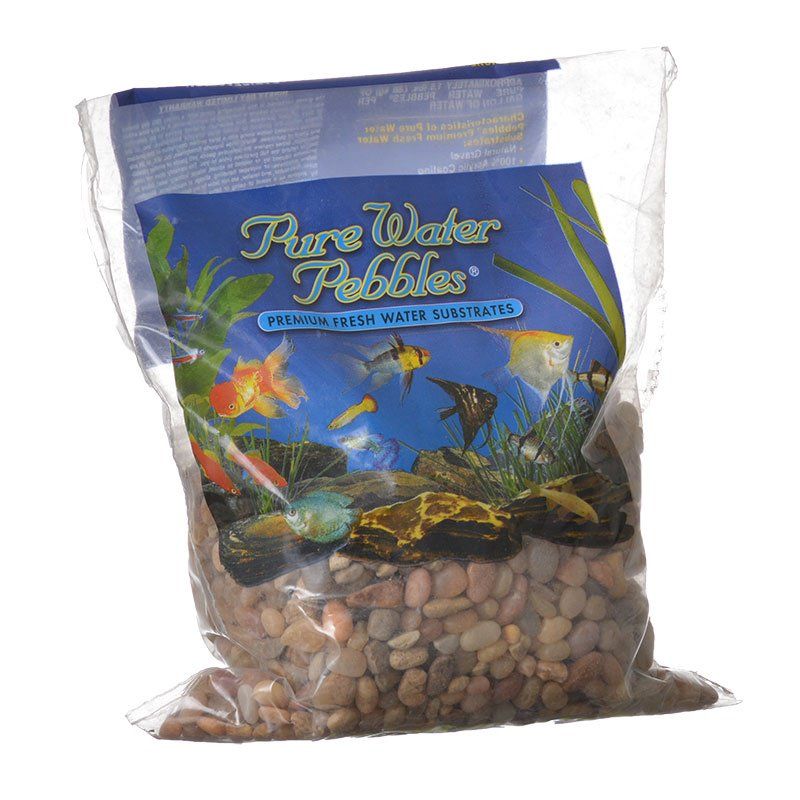 Pure Water Pebbles Aquarium Gravel - Cumberland River Gems-Fish-Pure Water Pebbles-2 lbs (6.3-9.5 mm Grain)-