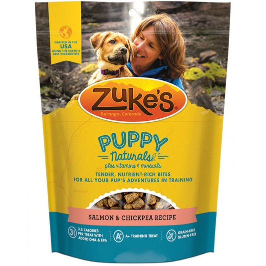 Zukes Puppy Naturals Dog Treats - Salmon & Chickpea Recipe-Dog-Zukes-5 oz-