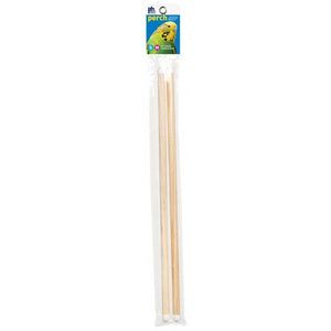 Prevue Birdie Basics Perch - Small/Medium Birds-Bird-Prevue-16"L x 7/16"W - 2 Pack-