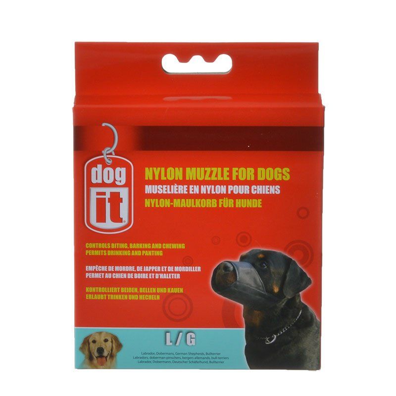 Dog It Nylon Muzzle for Dogs-Dog-Dog It-Large - (7.3" Long)-