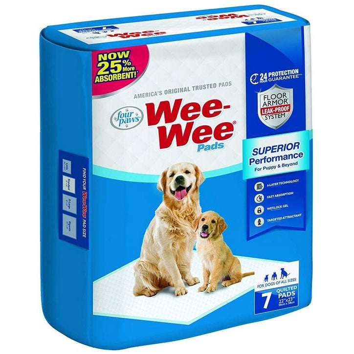 Four Paws Wee Wee Pads Original-Dog-Four Paws-7 Pack (22" Long x 23" Wide)-