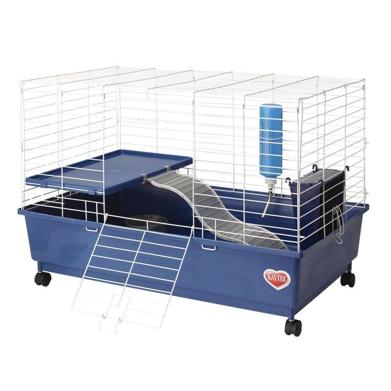Kaytee My First Home Deluxe Guinea Pig 2-Level Cage with Wheels-Animals & Pet Supplies-BimBimPet-