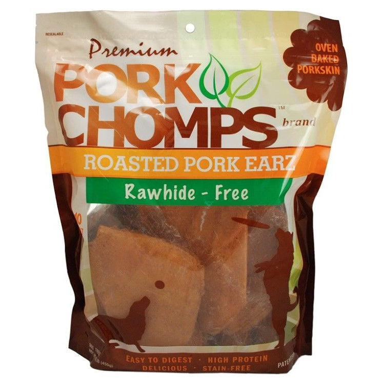 Pork Chomps Roasted Pork Skin Pig Earz-Dog-Scott Pet-10 Pack-