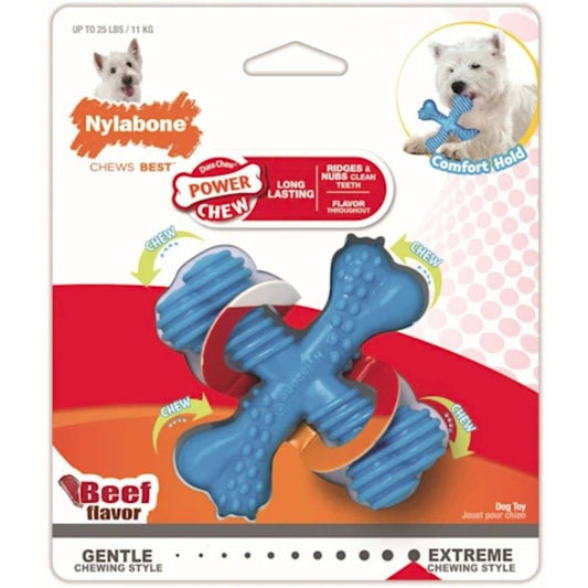 Nylabone Dura Chew X-Bone - Beef Flavor-Dog-Nylabone-Regular - 1 Pack - (Dogs up to 15 lbs)-