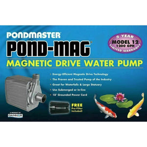 Pondmaster Pond-Mag Magnetic Drive Utility Pond Pump-Fish-Pondmaster-Model 12 (1200 GPH)-