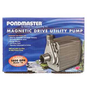 Pondmaster Pond-Mag Magnetic Drive Utility Pond Pump-Fish-Pondmaster-Model 18 (1800 GPH)-