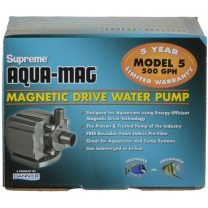 Supreme Aqua-Mag Magnetic Drive Water Pump-Fish-Supreme-Aqua-Mag 5 Pump (500 GPH)-