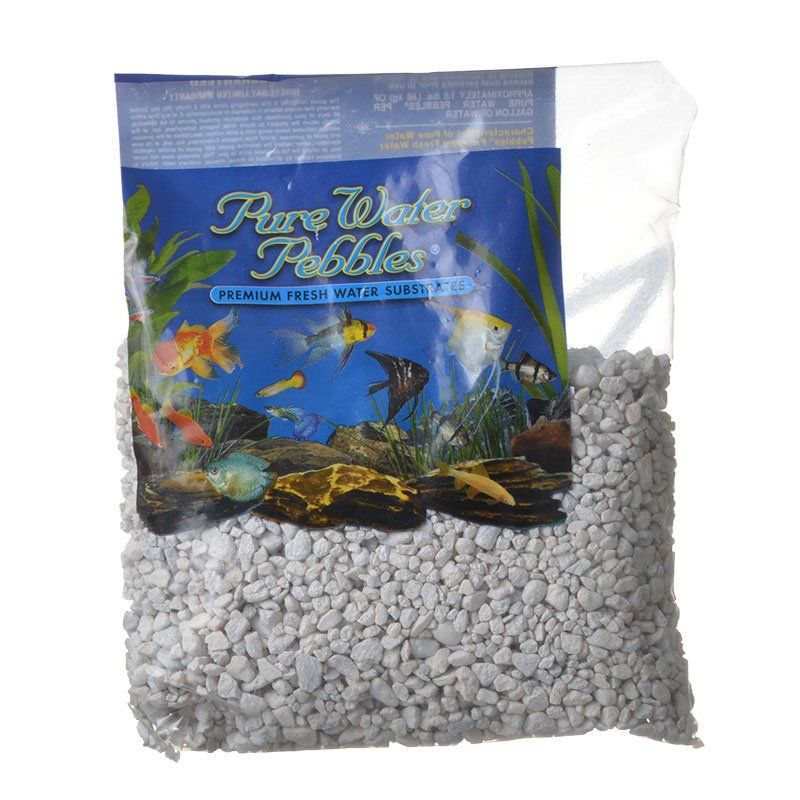 Pure Water Pebbles Aquarium Gravel - Snow White-Fish-Pure Water Pebbles-2 lbs (3.1-6.3 mm Grain)-