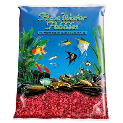 Pure Water Pebbles Aquarium Gravel - Currant Red-Fish-Pure Water Pebbles-25 lbs (3.1-6.3 mm Grain)-