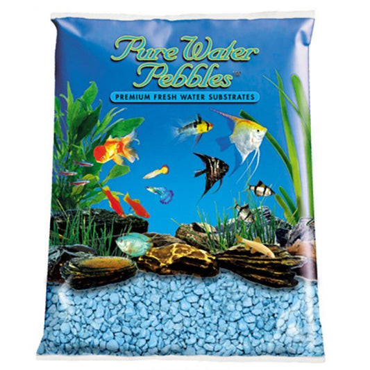 Pure Water Pebbles Aquarium Gravel - Heavenly Blue-Fish-Pure Water Pebbles-25 lbs (3.1-6.3 mm Grain)-