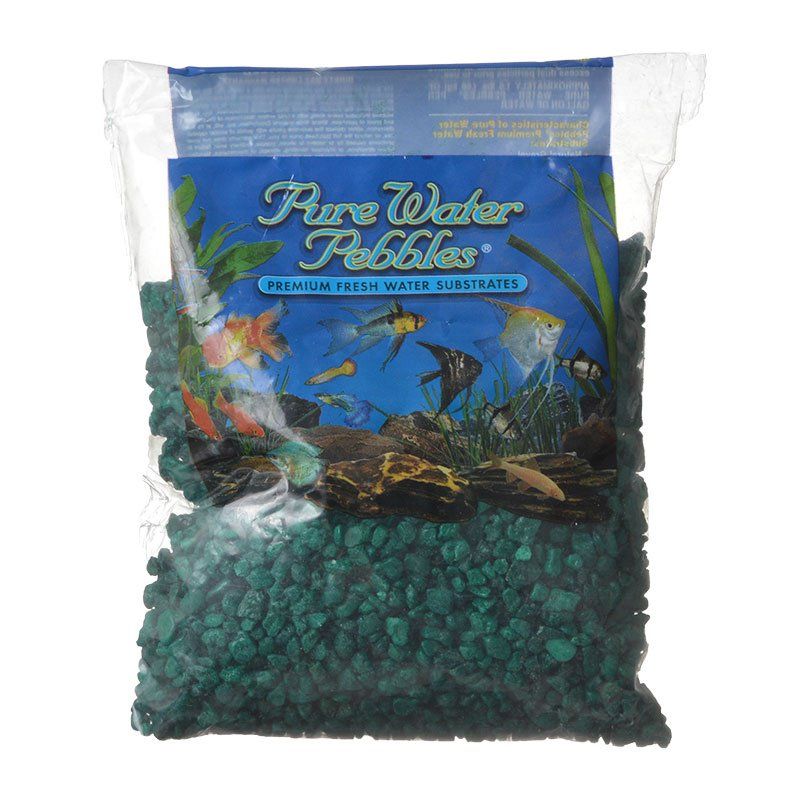 Pure Water Pebbles Aquarium Gravel - Emerald Green-Fish-Pure Water Pebbles-2 lbs (3.1-6.3 mm Grain)-