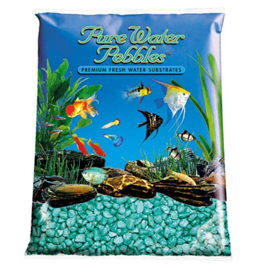 Pure Water Pebbles Aquarium Gravel - Emerald Green Frost-Fish-Pure Water Pebbles-25 lbs (8.7-9.5 mm Grain)-