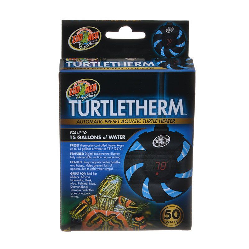 Zoo Med Turtletherm Automatic Preset Aquatic Turtle Heater-Reptile-Zoo Med-50 Watt (Up to 15 Gallons)-