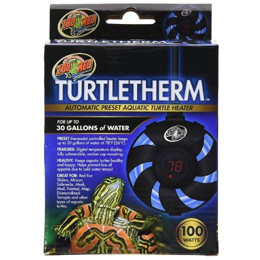 Zoo Med Turtletherm Automatic Preset Aquatic Turtle Heater-Reptile-Zoo Med-100 Watt (Up to 30 Gallons)-