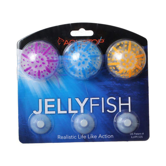 Aquatop Silicone Jellyfish Aquarium Ornament - Assorted Colors-Fish-Aquatop-Small - 3 Pack-