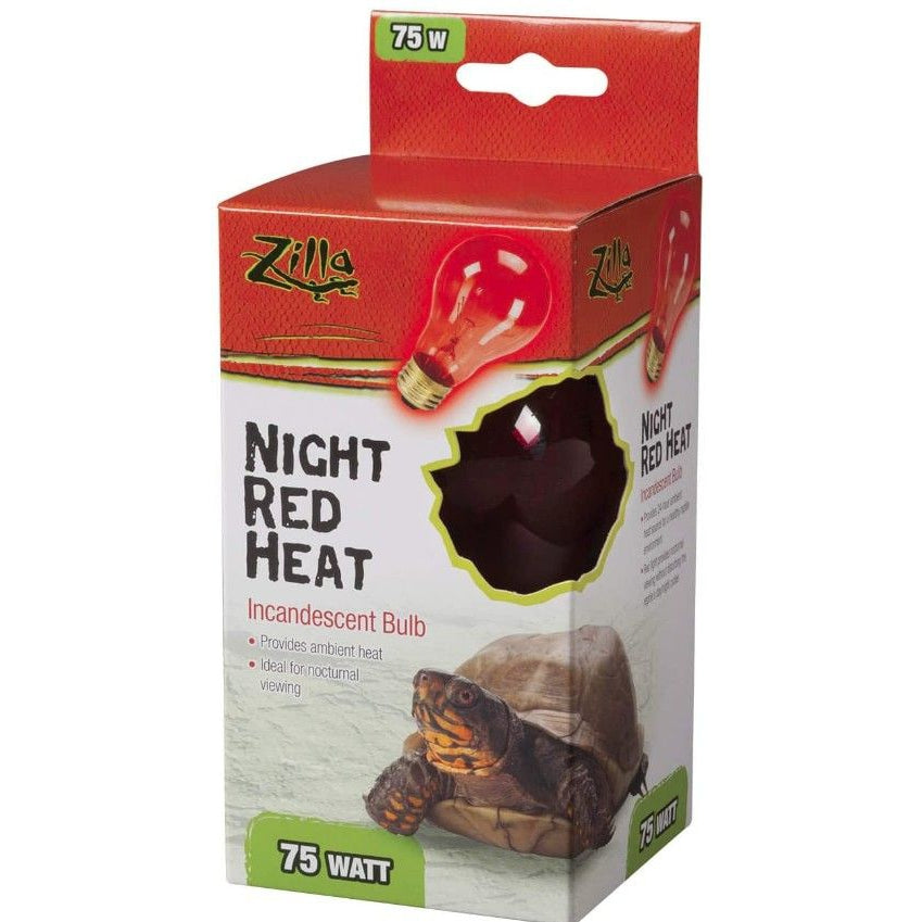 Zilla Incandescent Night Red Heat Bulb for Reptiles-Fish-Zilla-75 Watt-