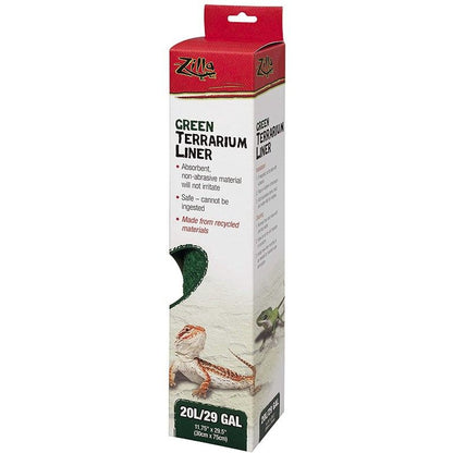 Zilla Green Terrarium Liner-Reptile-Zilla-20L/29 Gallon Tanks - (11.75"L x 29.5"W)-