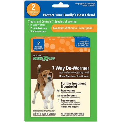 Sentry Worm X Plus - Small Dogs-Dog-Sentry-2 Count-