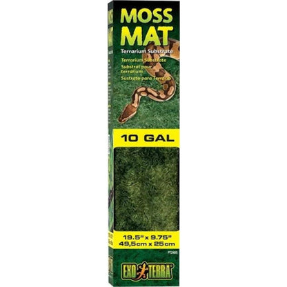 Exo-Terra Moss Mat Terrarium Substrate-Reptile-Exo-Terra-10 Gallon - (19.5"L x 9.75"W)-