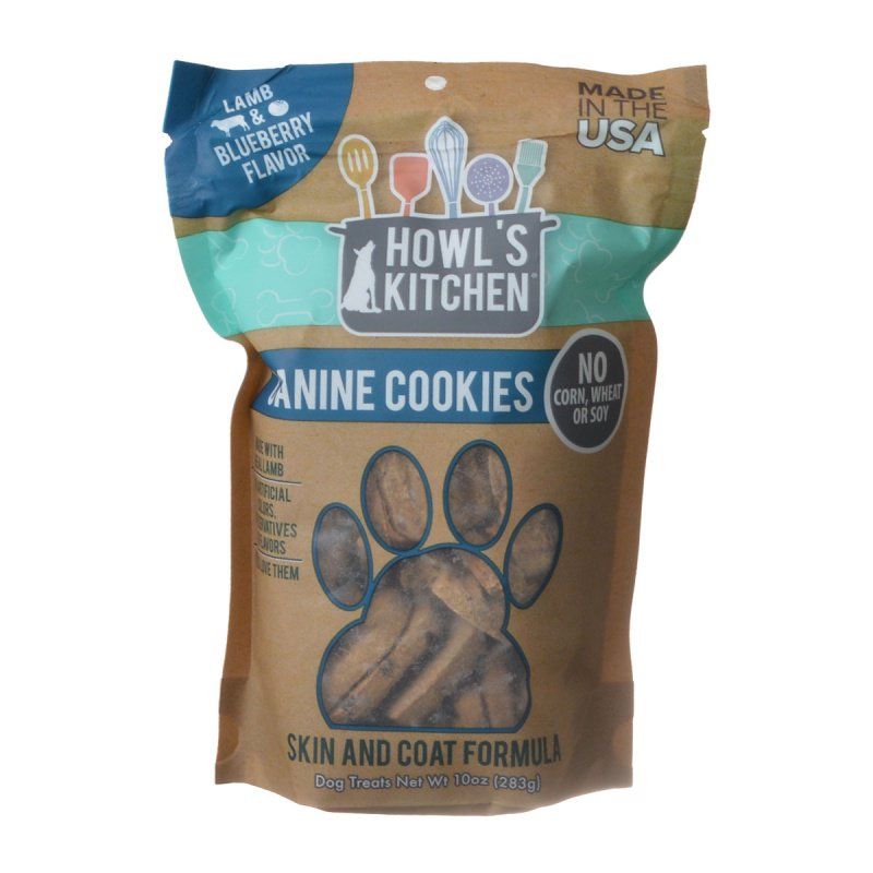 Howl's Kitchen Canine Cookies Skin & Coat Formula - Lamb & Blueberry Flavor-Dog-Howl's Kitchen-10 oz-