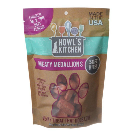 Howl's Kitchen Meaty Medallions Soft Bites - Chicken & Beef Flavor-Dog-Howl's Kitchen-12 oz-