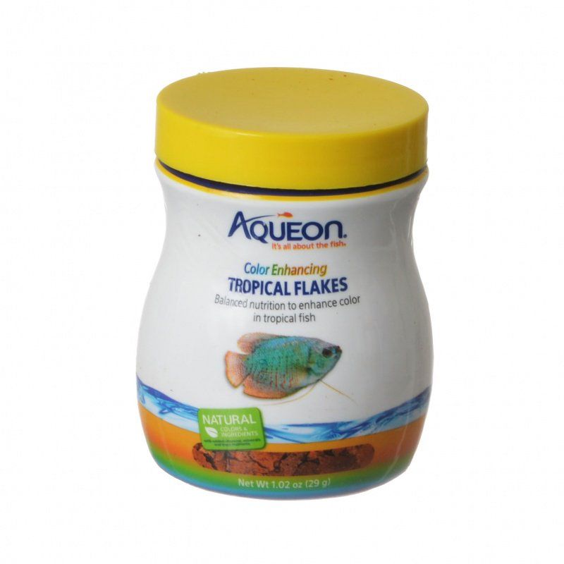 Aqueon Color Enhancing Tropical Flakes Fish Food-Fish-Aqueon-1.02 oz-