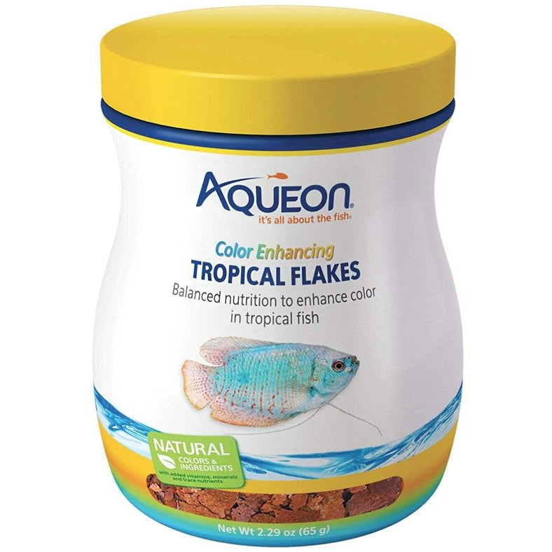 Aqueon Color Enhancing Tropical Flakes Fish Food-Fish-Aqueon-2.29 oz-