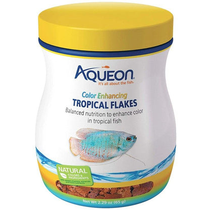 Aqueon Color Enhancing Tropical Flakes Fish Food-Fish-Aqueon-2.29 oz-