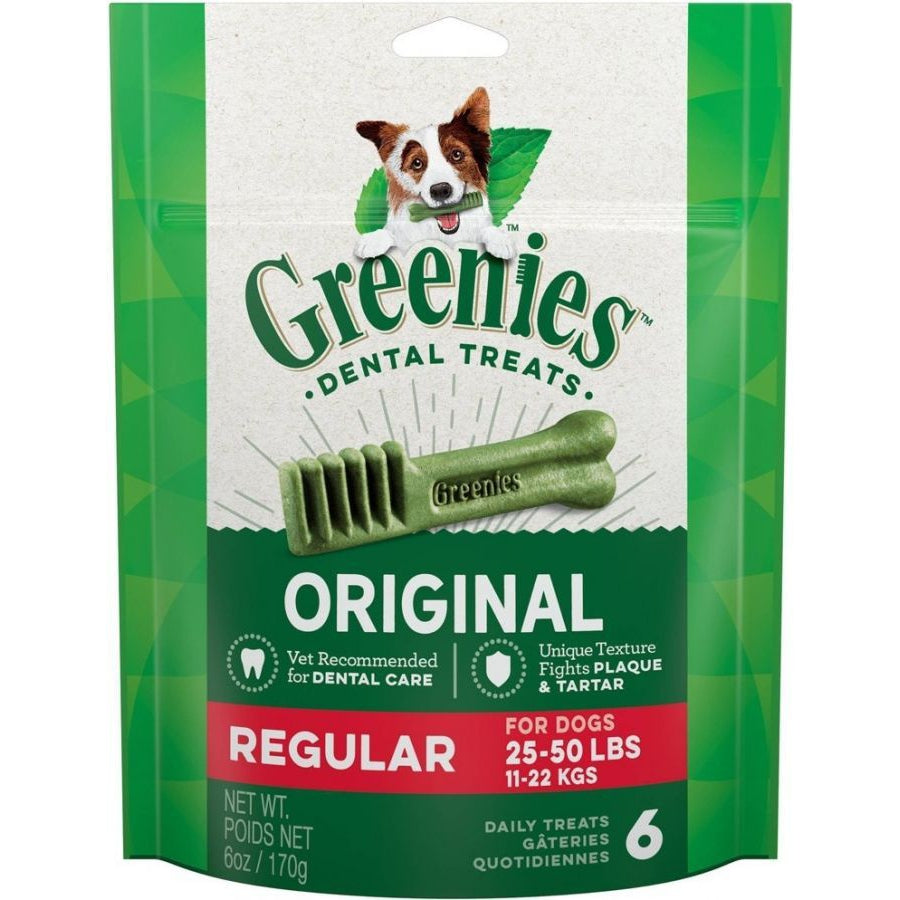 Greenies Regular Dental Dog Treats-Dog-Greenies-6 count-