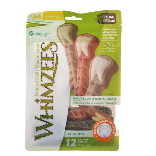 Whimzees Brushzees Dental Treats - Medium-Animals & Pet Supplies-BimBimPet-