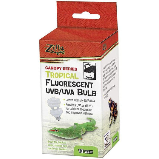 Zilla Canopy Series Tropical Fluorescent UVB/UVA Bulb-Reptile-Zilla-1 Count-