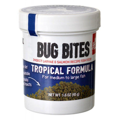 Fluval Bug Bites Tropical Formula Granules for Medium-Large Fish-Fish-Fluval-1.59 oz-