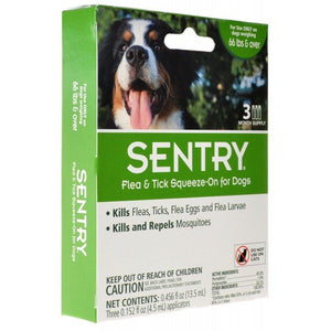 Sentry Flea & Tick Squeeze-On for Dogs-Dog-Sentry-X-Large - 3 Count - (Dogs 66+ lbs)-