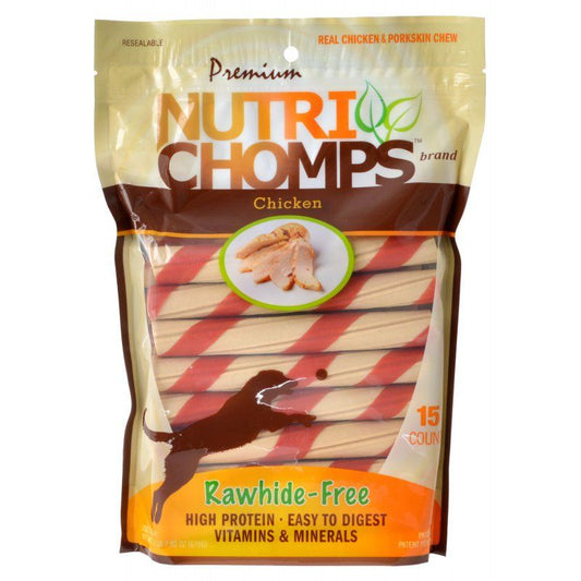 Premium Nutri Chomps Chicken Wrapped Twists-Dog-Scott Pet-15 Count-