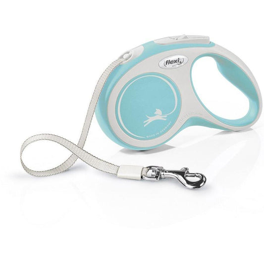 Flexi New Comfort Retractable Tape Leash - Blue-Dog-Flexi-Small - 16' Tape (Pets up to 33 lbs)-