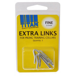 Titan Extra Links for Prong Training Collars-Dog-Titan-Fine (2.0 mm) - 3 Count-