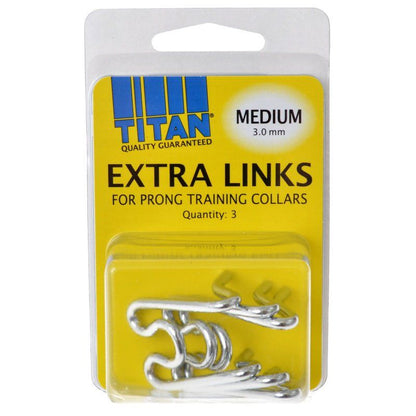 Titan Extra Links for Prong Training Collars-Dog-Titan-Medium (3.0 mm) - 3 Count-