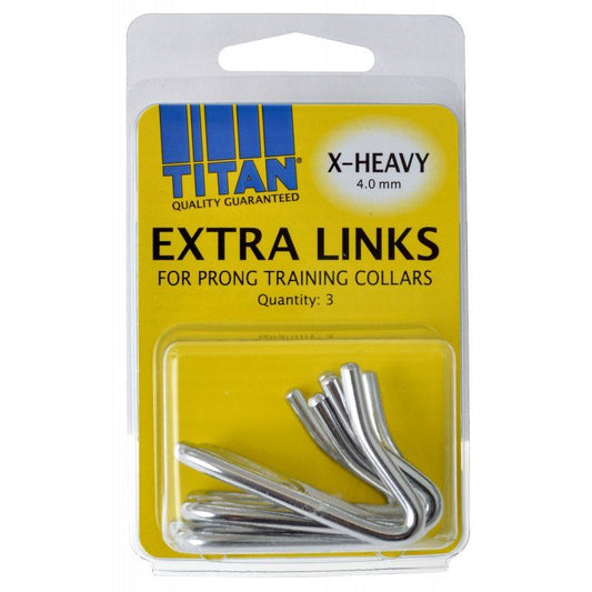 Titan Extra Links for Prong Training Collars-Dog-Titan-X-Heavy (4.0 mm) - 3 Count-