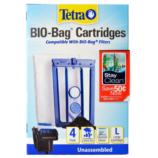 Tetra Bio-Bag Cartridges with StayClean - Large-Fish-Tetra-4 Count-