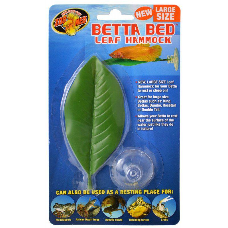 Zoo Med Aquatic Betta Bed Leaf Hammock-Fish-Zoo Med-Large - 1 Count - (5" Long)-