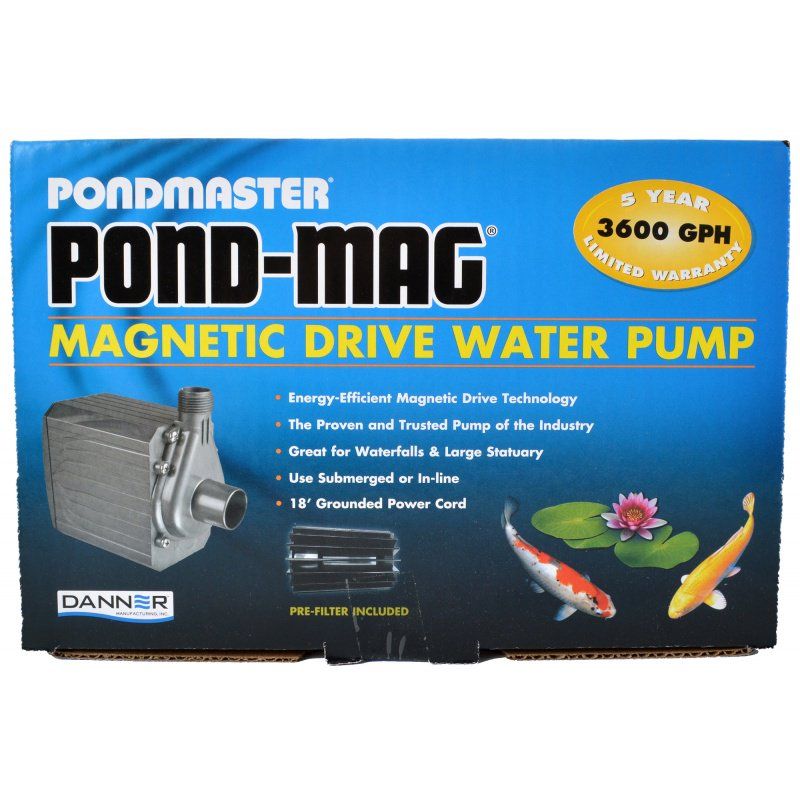 Pondmaster Pond-Mag Magnetic Drive Utility Pond Pump-Fish-Pondmaster-Model 36 (3600 GPH)-