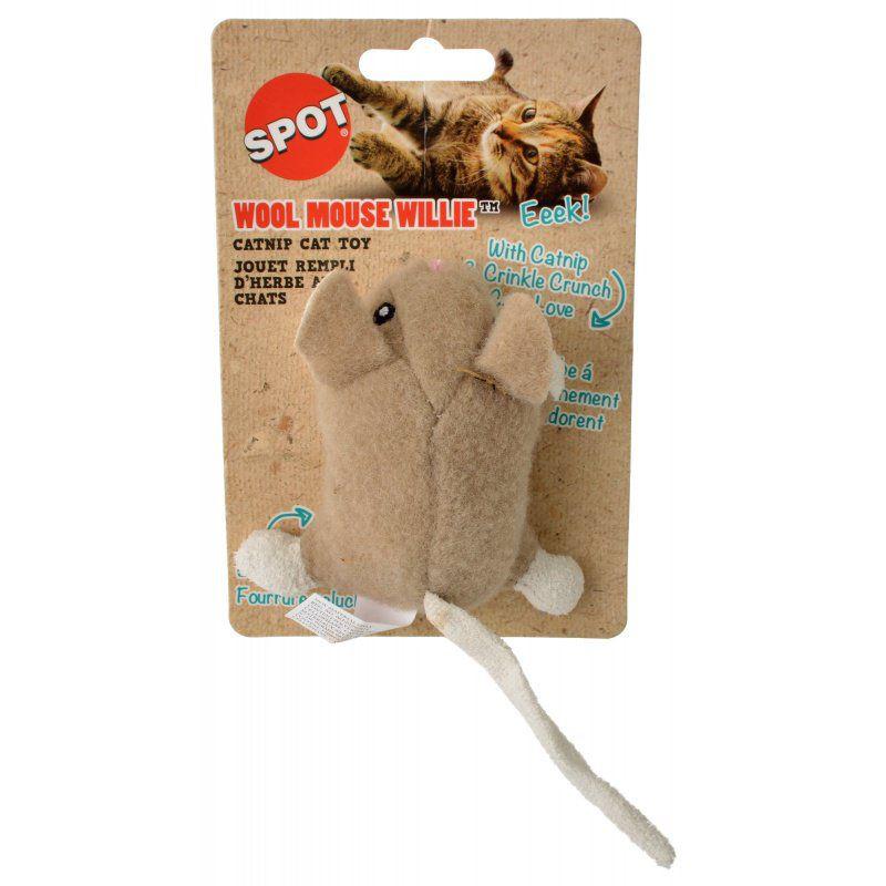 Spot Wool Mouse Willie Catnip Toy - Assorted Colors-Animals & Pet Supplies-BimBimPet-